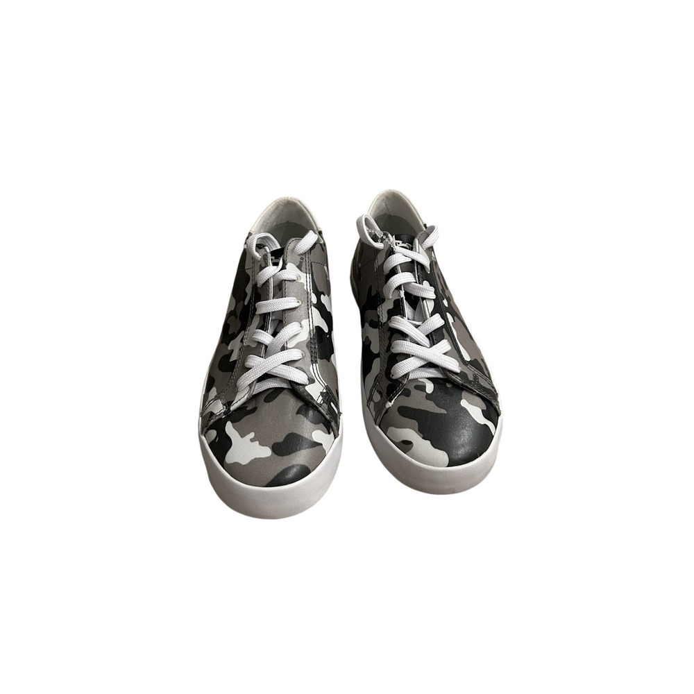 OTBT Court Casual Sneakers Womens 6.0M Grey Camo NWT Leather Low Top Lace Up